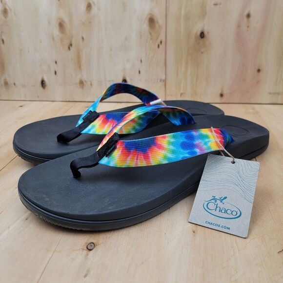 Chaco Mens Chillos Flip Dark Tie Dye Sandals Slip On Thong Shoes NWT Size 15 main image 4